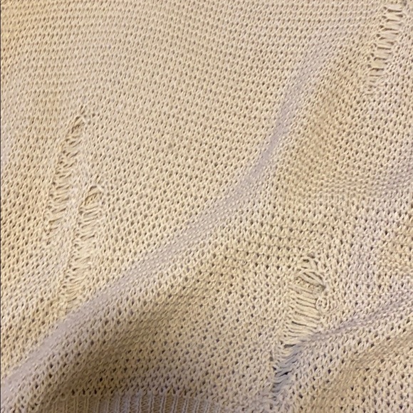Cropped distressed sweater. - Picture 2 of 3